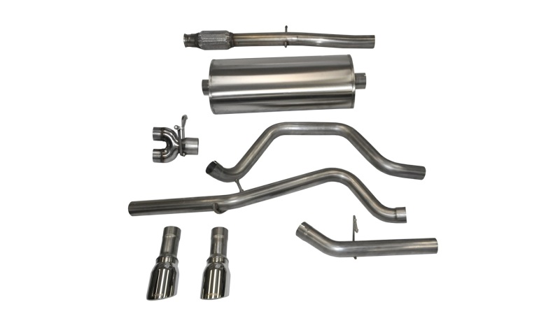 Chevrolet Silverado 1500 Performance Exhaust - Dual Rear - CORSA Performance - Cat-Back, Sport Dual Rear Exit, Pro-Series Tips - Polished - `14-`19